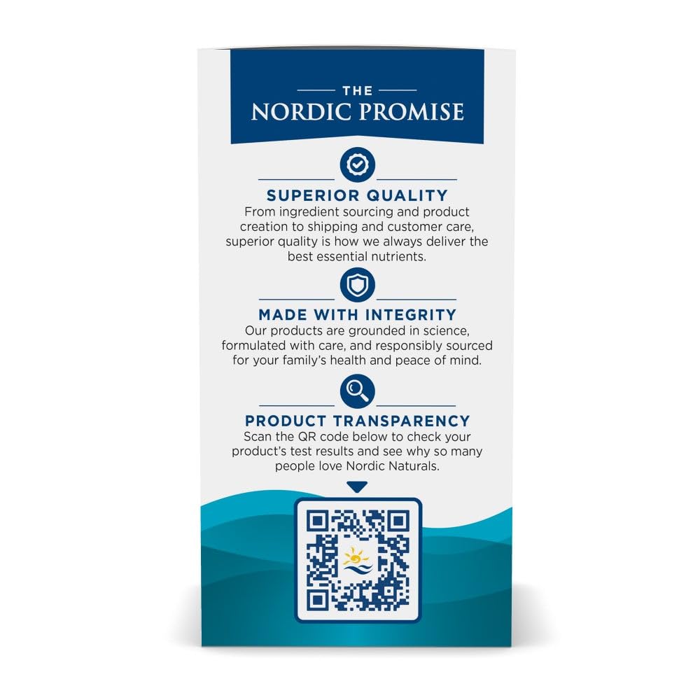 Vegetarian Nordic Naturals Algae DHA capsules support brain and eye function.