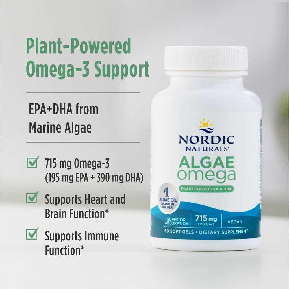 Nordic Naturals Algae Omega bottle shows non-GMO badge