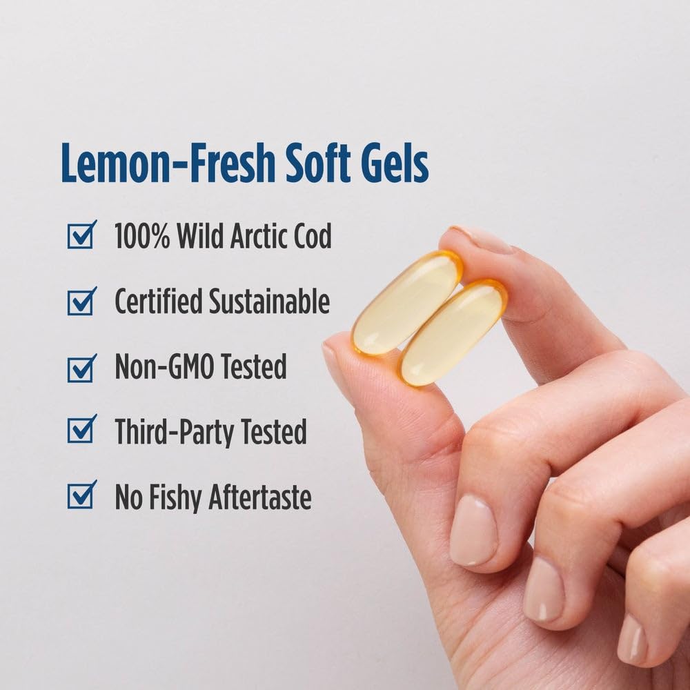 Nordic Naturals Arctic Cod Liver Oil Lemon label closeup highlights ethical sustainability