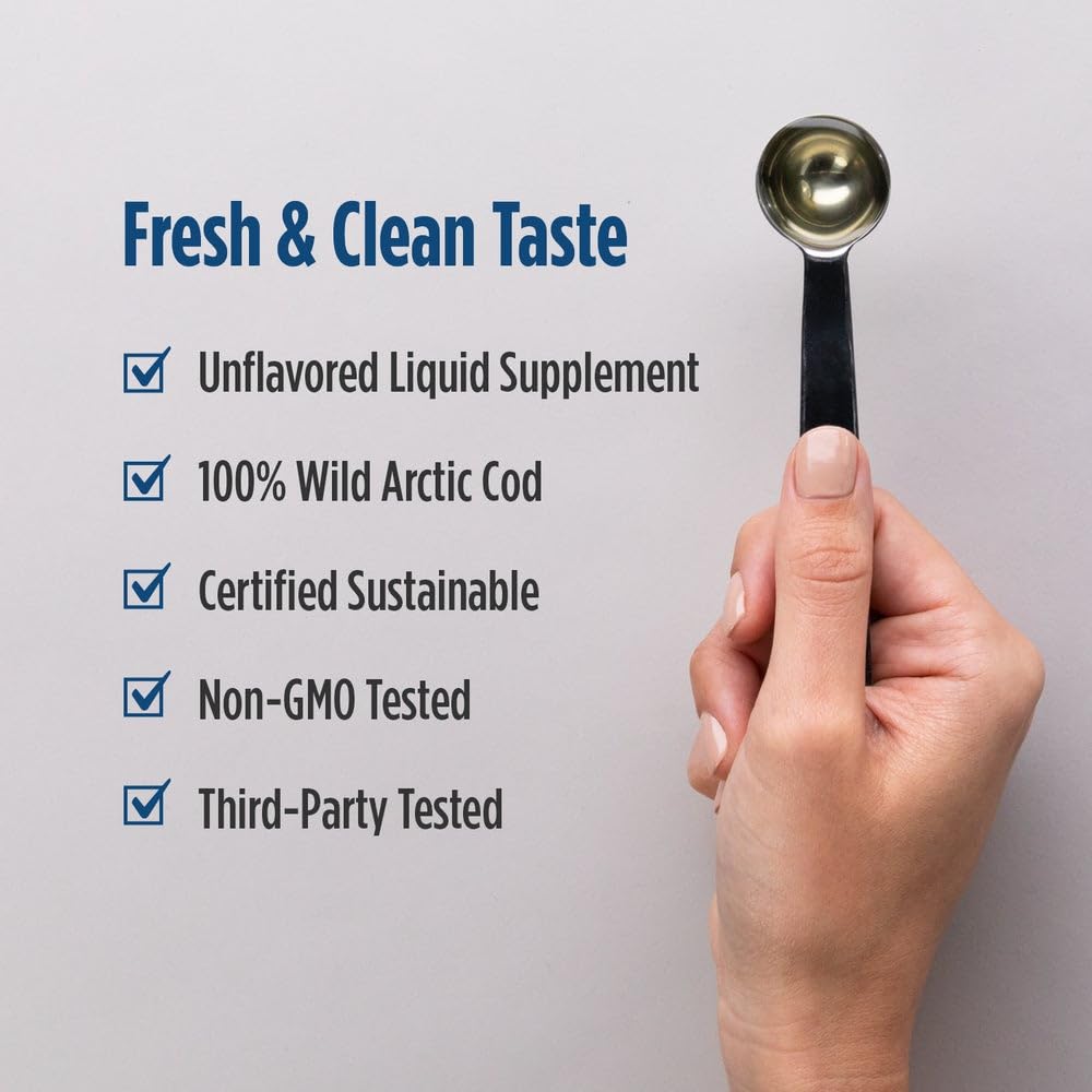 Third-party purity testing seal with Nordic Naturals Arctic Cod Liver Oil.