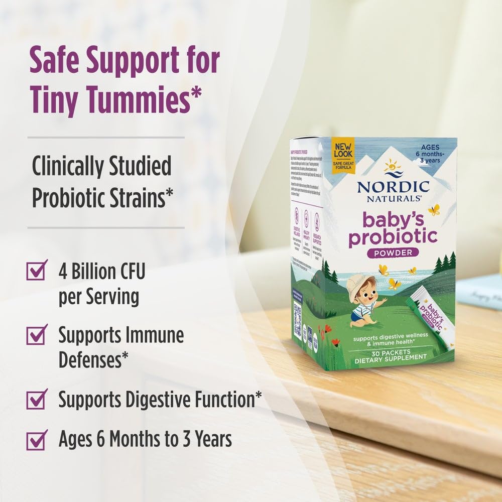 Ingredients panel of Nordic Naturals Baby’s Nordic Flora Probiotic Powder.