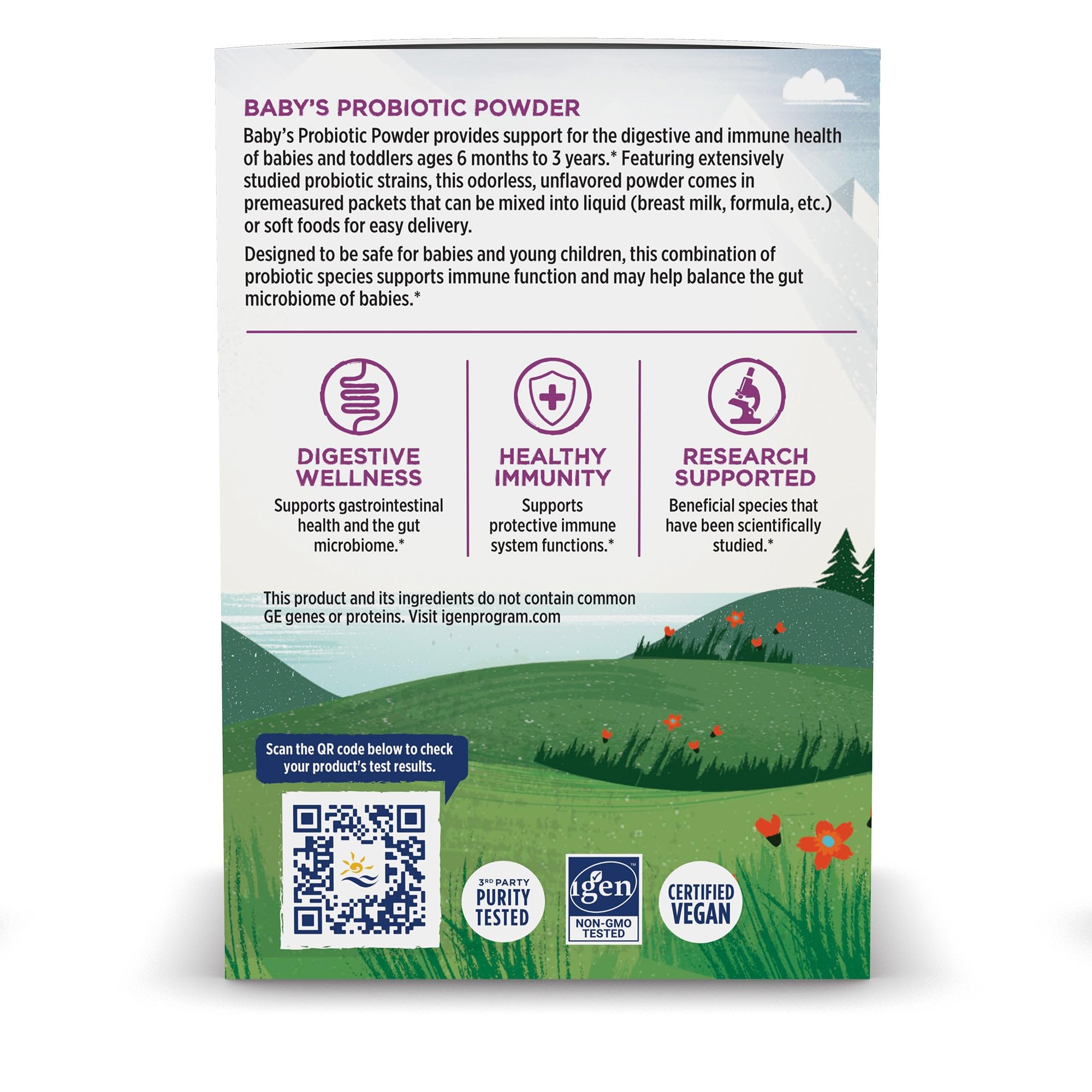 Suitable for babies 6 months to 3 years using Nordic Naturals Nordic Flora Probiotic Powder.