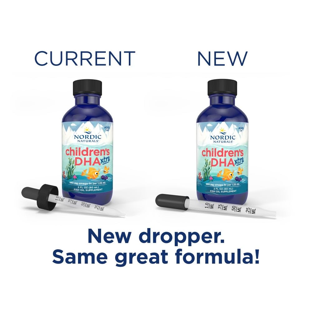 Nordic Naturals Children’s DHA Xtra dosing visual highlights simple, kid-friendly use