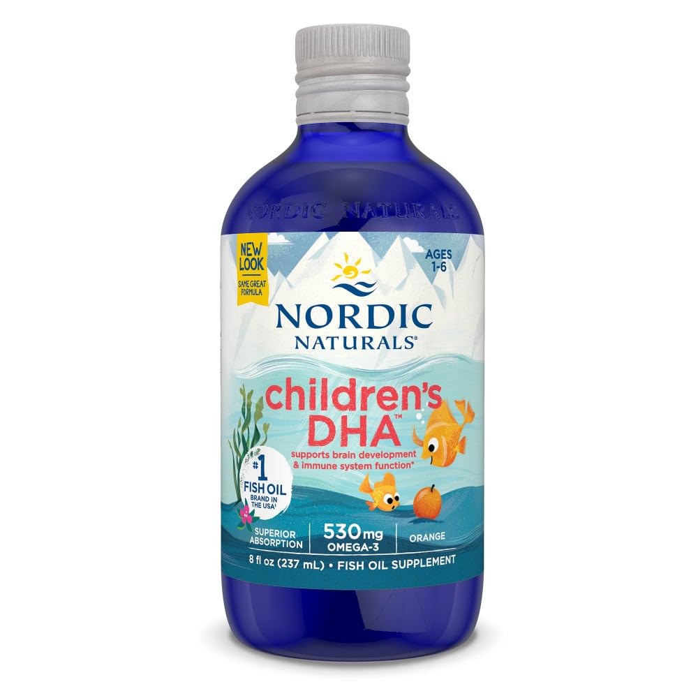Nordic Naturals Children's DHA Orange bottle ready for daily kid omega-3 dosing