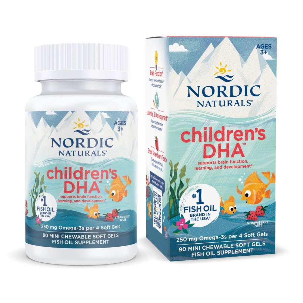 Nordic Naturals Children’s DHA Strawberry bottle for easy daily omega-3 support