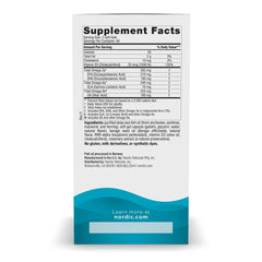 Close-up of Nordic Naturals Complete Omega-D3 lemon soft gels for daily use
