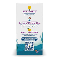 Nordic Naturals Complete Omega Jr. lemon label view highlights purity and third-party testing.