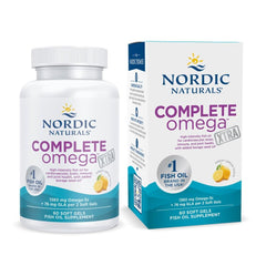 Nordic Naturals Complete Omega Xtra lemon bottle front highlights daily omega-3 intake