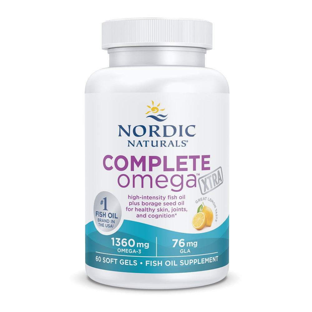 Nordic Naturals Complete Omega Xtra lemon flavor splash suggests fresh taste during use