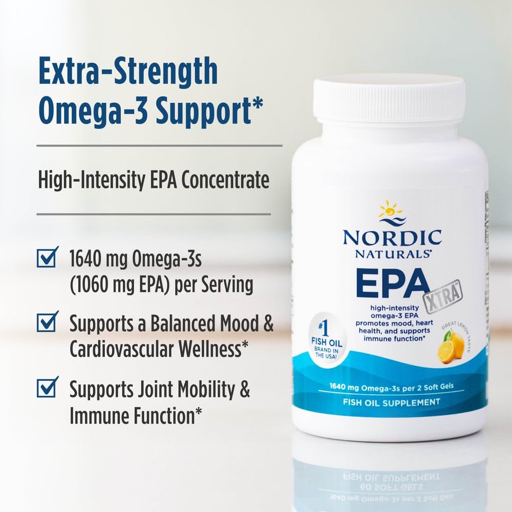 Gluten- and dairy-free formulation advertised on EPA Xtra packaging.