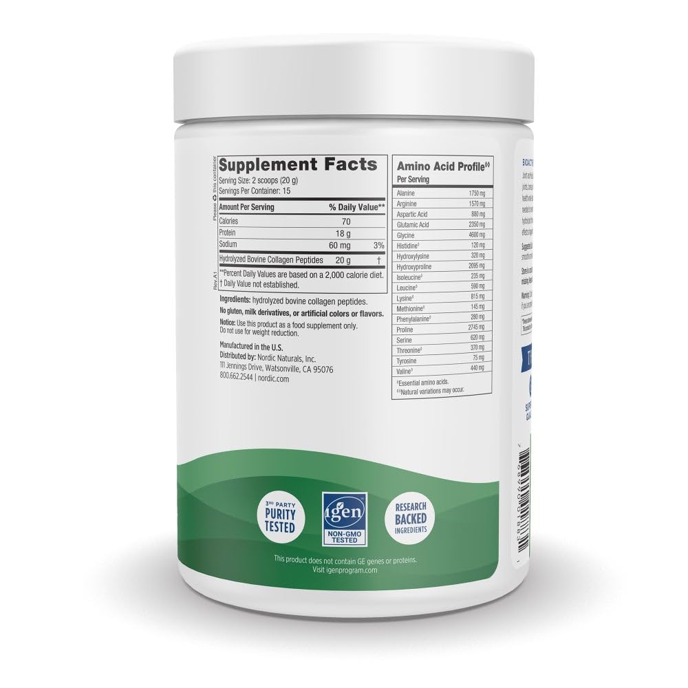 Nordic Naturals Joint and Muscle Collagen Peptides scoop enables easy daily portion control