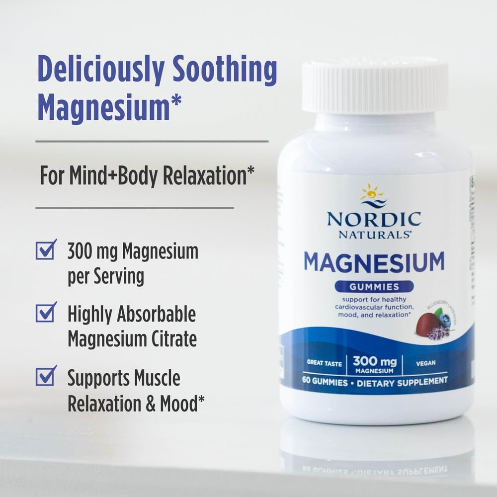 Serving suggestion showing three Nordic Naturals Gummies as a daily portion.