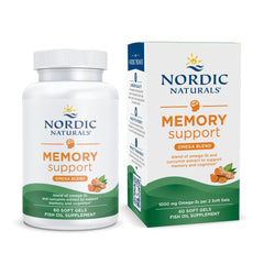 Nordic Naturals Memory Support curcumin lemon label close-up for reliable cognitive support.
