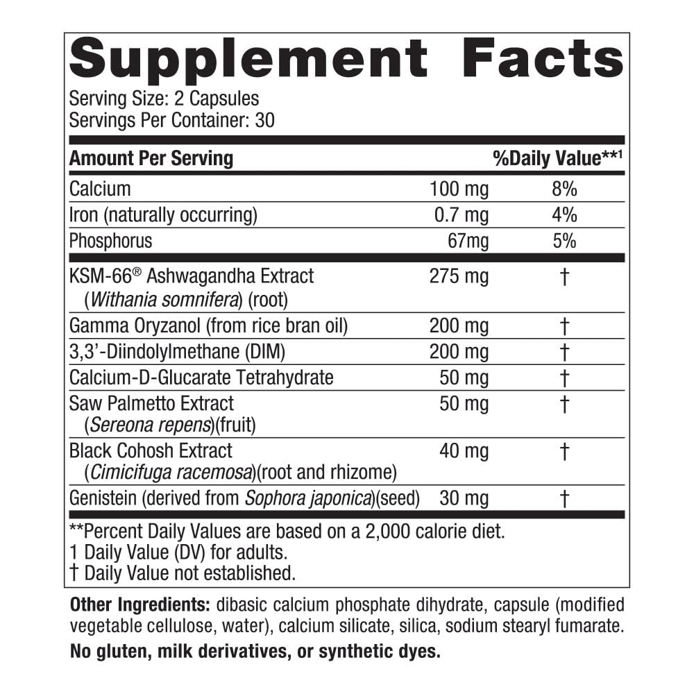 Nordic Naturals Menopause Support bottle label close-up highlighting ingredients and phytoestrogens