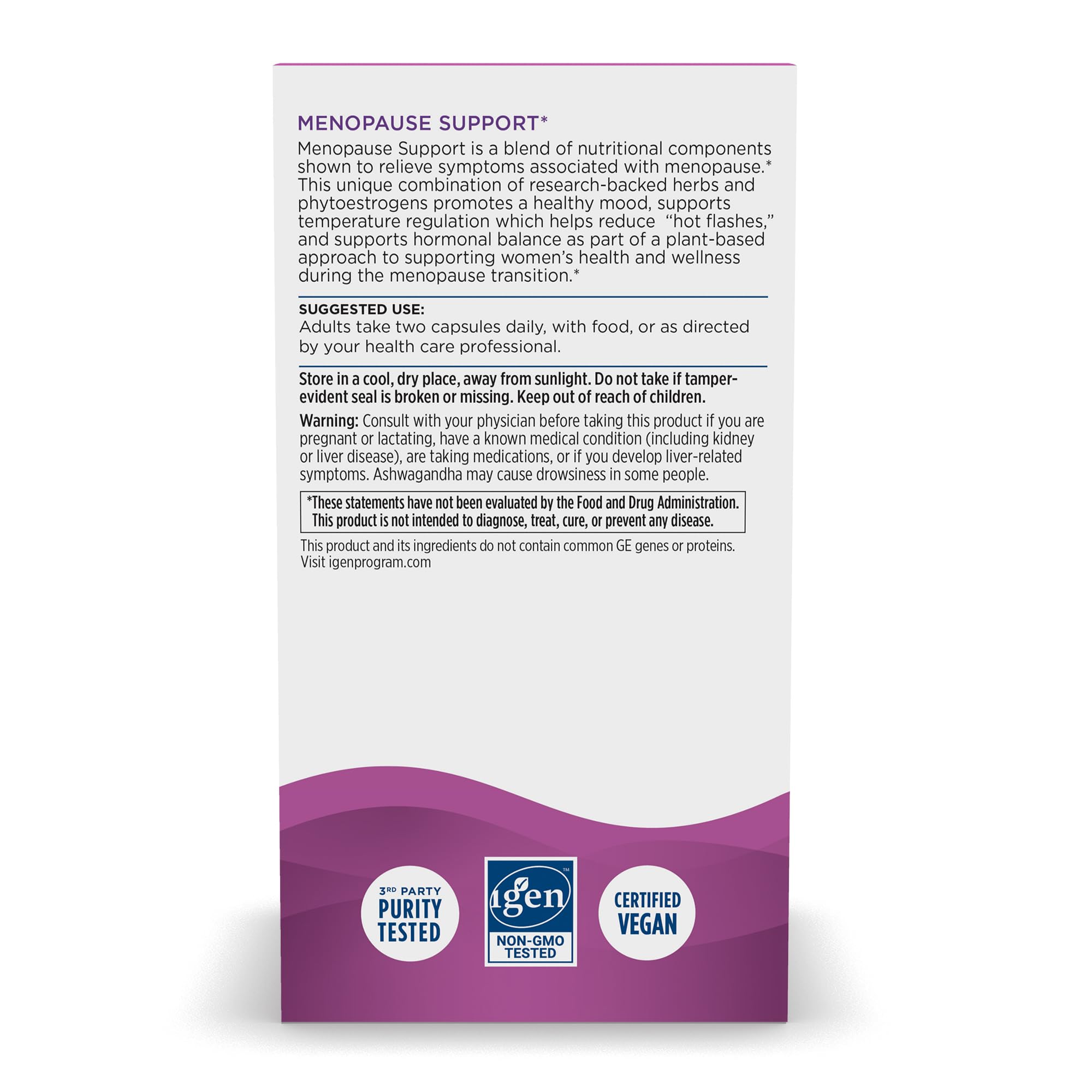 Close-up of Nordic Naturals Menopause Support capsules for convenient daily use