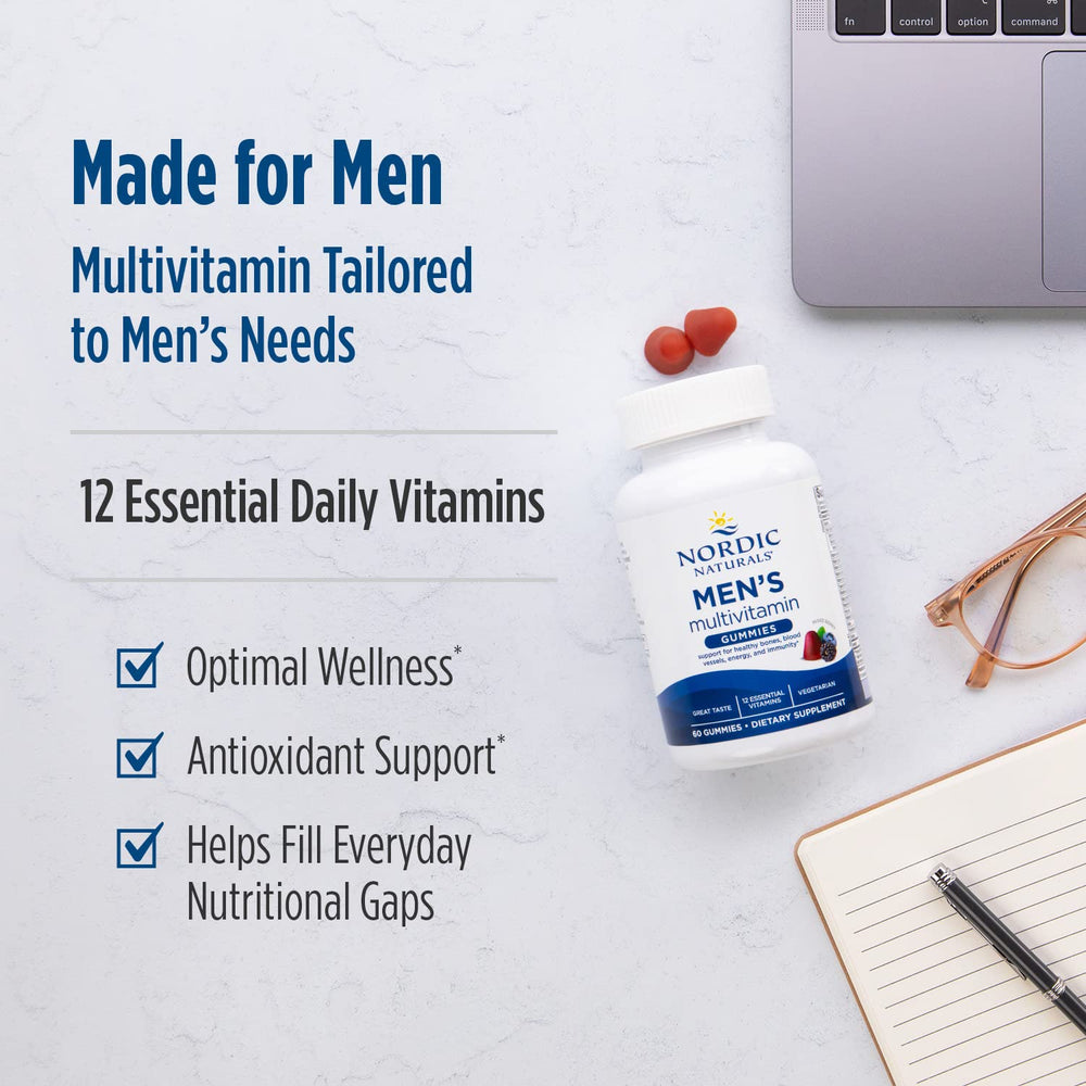Nordic Naturals mixed berry imagery communicates flavor and lifestyle appeal.