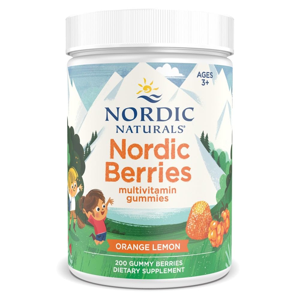 Nordic Naturals Nordic Berries citrus bottle for kids' daily nutrition