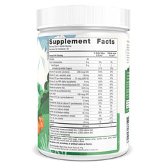 Detail of Nordic Berries label highlighting vegetarian, non-GMO formula