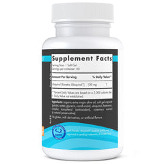 Nordic Naturals CoQ10 Ubiquinol Sport purity icons indicate non-GMO and allergen-free