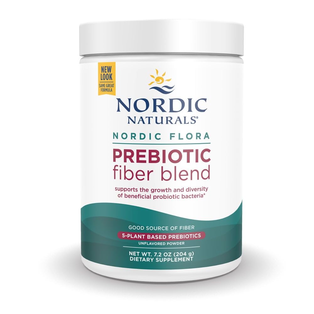 Nordic Naturals Nordic Flora Prebiotic Powder tub for easy daily fiber boost