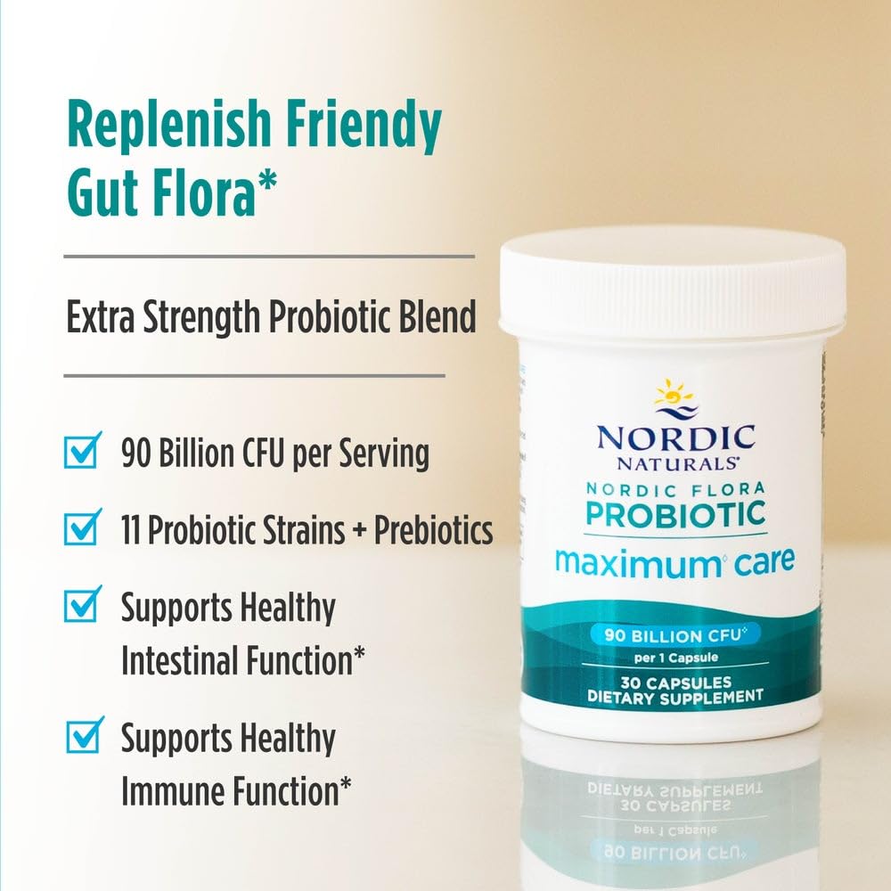 Lifestyle scene with the probiotic positioned beside a healthy meal for digestion.