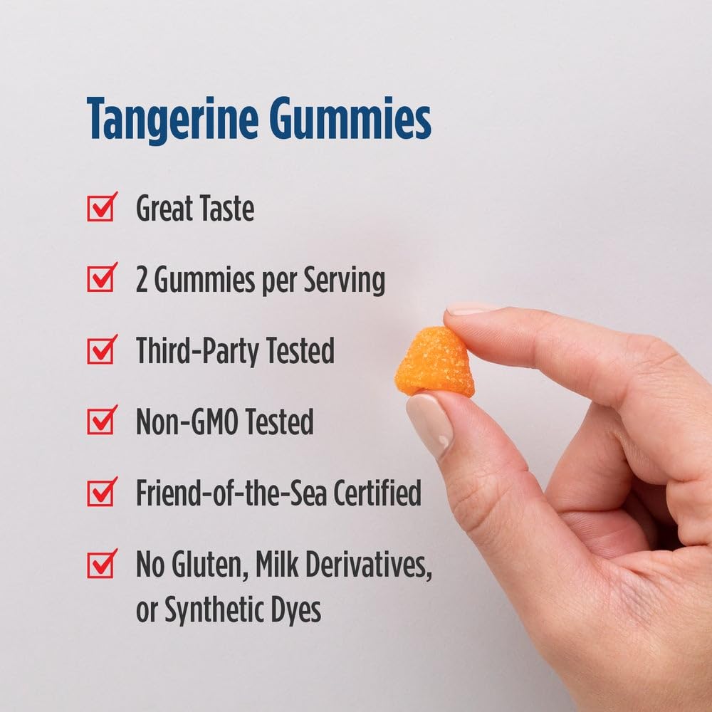 Nordic Naturals gummies gluten- and dairy-free with no artificial colors or flavors.