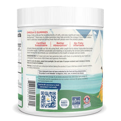 Nordic Naturals Omega-3 Gummies label highlights EPA and DHA for trusted nutrition.