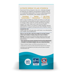 Nordic Naturals Omega-3 DHA EPA soft gels closeup highlighting triglyceride form for better absorption plus vitamin D3.