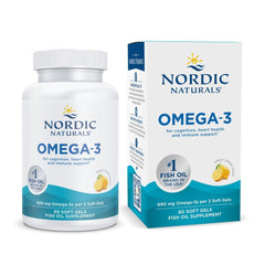 Nordic Naturals Omega-3 lemon bottle for daily heart and brain support