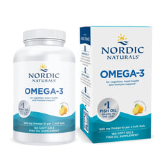 Nordic Naturals Omega-3 lemon bottle promotes everyday heart and brain support