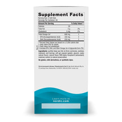 Close-up of Nordic Naturals Omega-3 lemon soft gels emphasizing smooth texture and flavor for daily use.