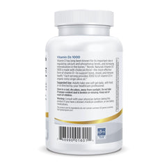 Nordic Naturals Pro Vitamin D3 1000 label detail emphasizing purity and non-GMO formula.
