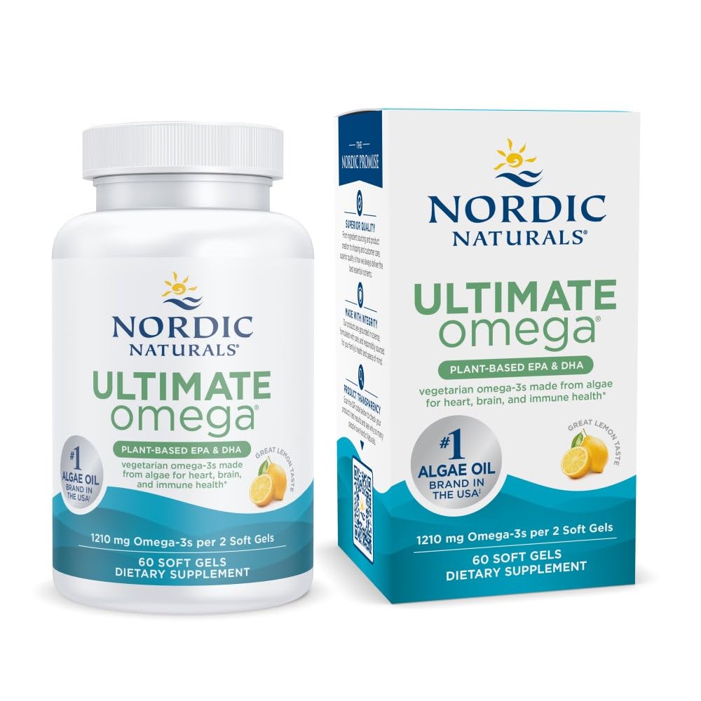 Nordic Naturals Plant-Based Omega lemon bottle for vegan EPA/DHA support