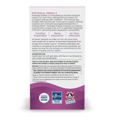 Nordic Naturals Postnatal Omega-3 lemon bottle with spoon for convenient serving.