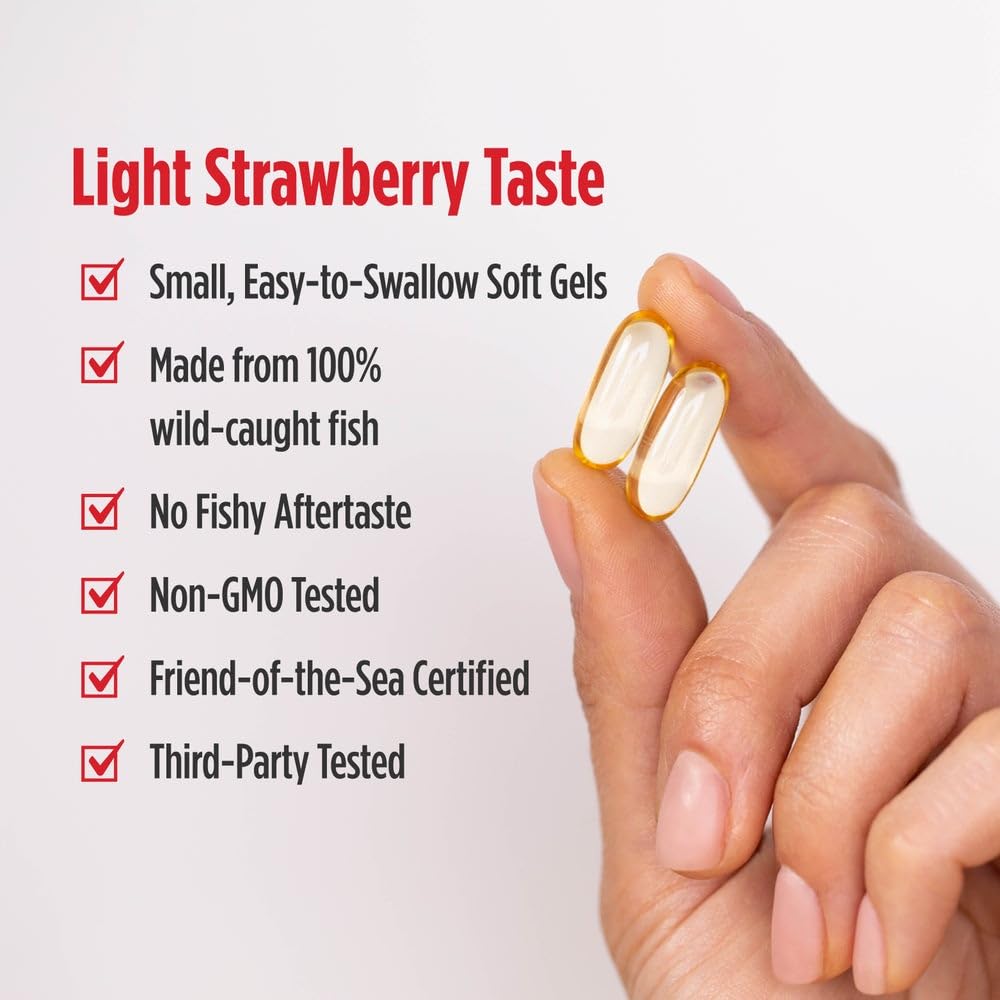 Nordic Naturals Prenatal DHA strawberry taste suggests a pleasant, non-fishy flavor.