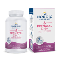 Nordic Naturals Prenatal DHA unflavored bottle ready for daily omega-3 support.