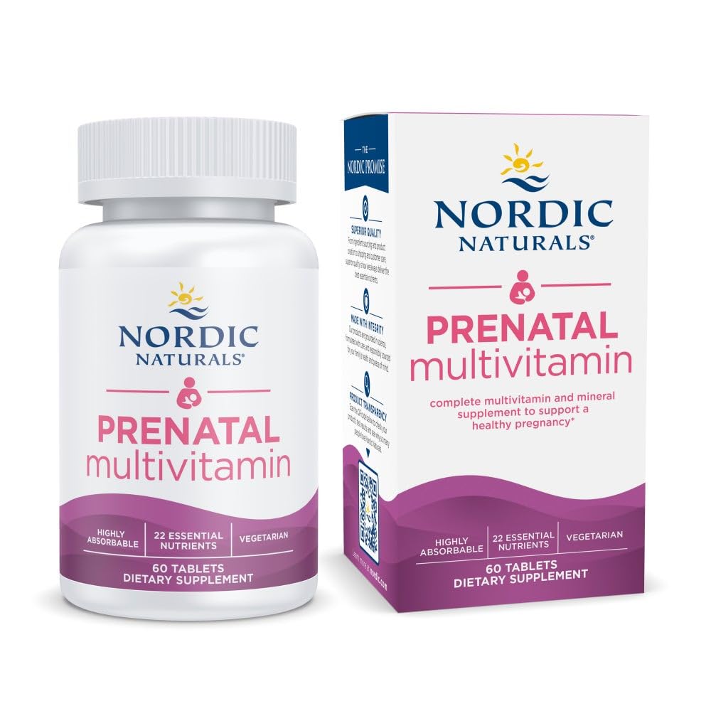 Nordic Naturals Prenatal Multivitamin bottle for daily pregnancy support