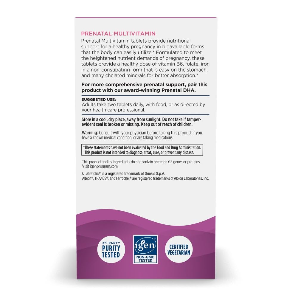Nordic Naturals Prenatal Multivitamin tablets ready for daily intake