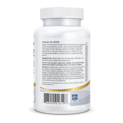 Nordic Naturals Pro Vitamin D3 5000 label details highlight non-GMO and allergen-free.