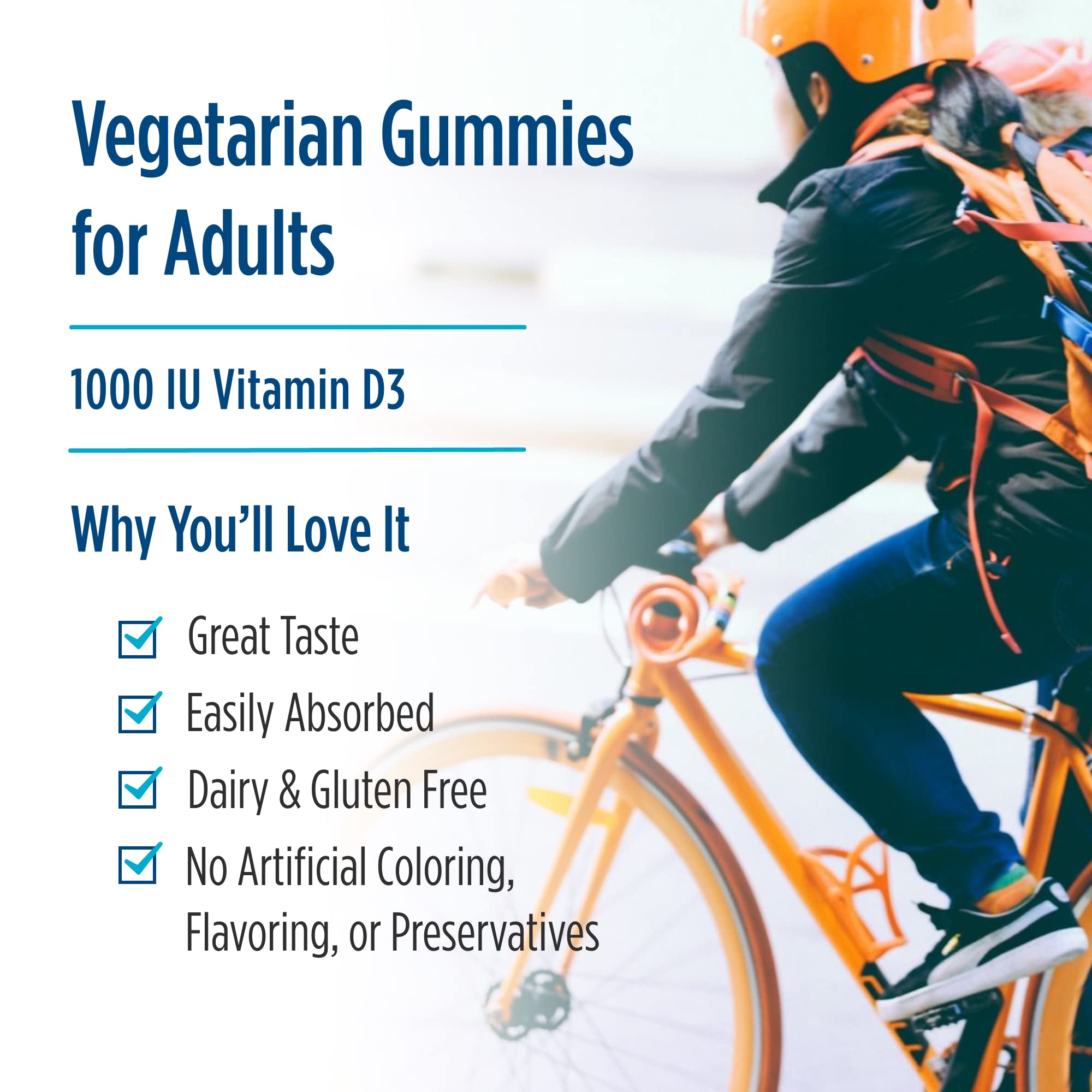 Nordic Naturals D3 gummies bottle closeup for easily absorbed vitamin D.