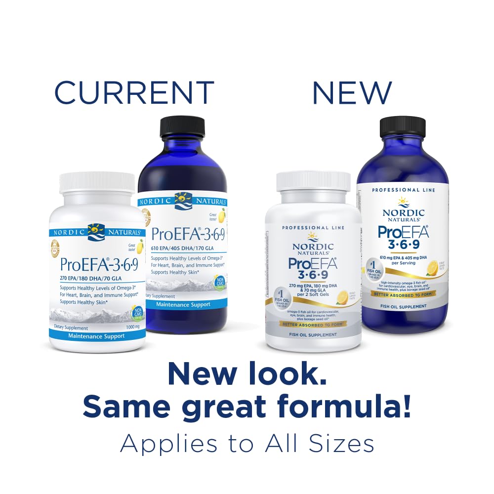 Nutrition facts for Nordic Naturals ProEFA lemon flavor.