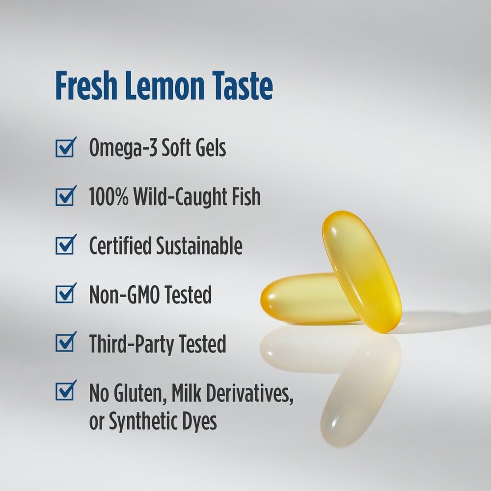 Non-GMO, gluten- and dairy-free ProOmega-D bottle seal.