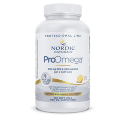 Nordic Naturals ProOmega Lemon bottle with soft gels supports daily omega-3 intake