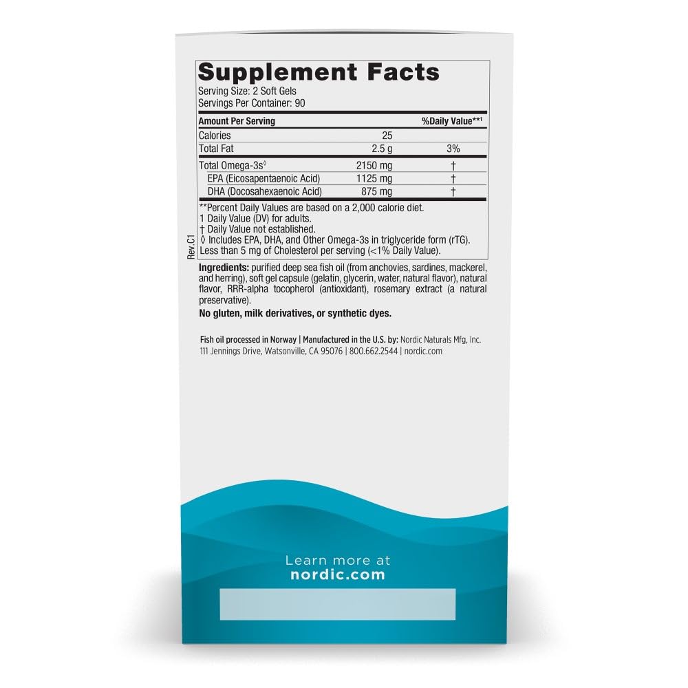 Nordic Naturals Ultimate Omega 2X lemon bottle full view highlighting high potency
