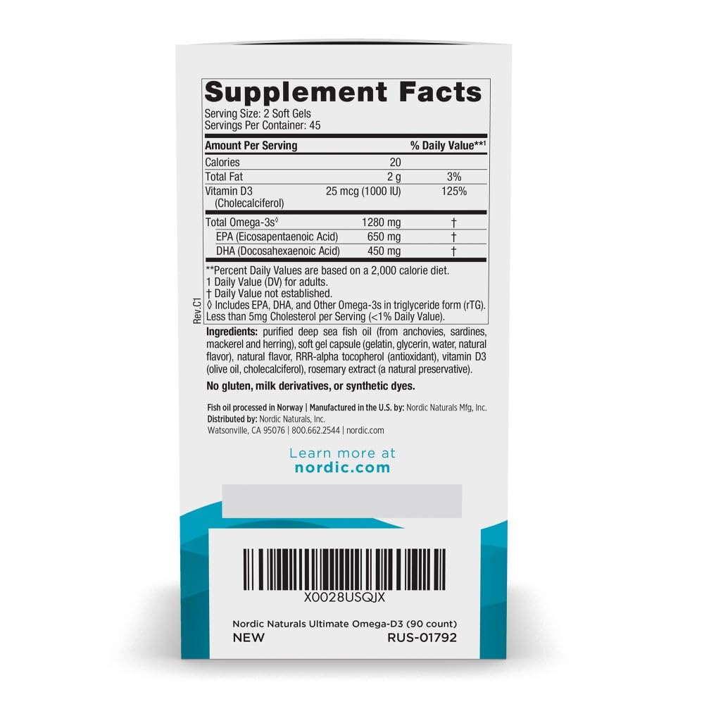 Closeup of Nordic Naturals Ultimate Omega-D3 lemon soft gels showcasing lemon flavor