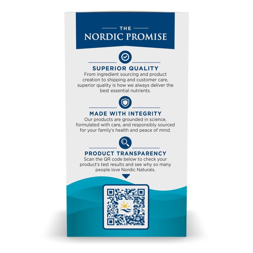 Nordic Naturals Ultimate Omega lemon glass with softgels for daily use.