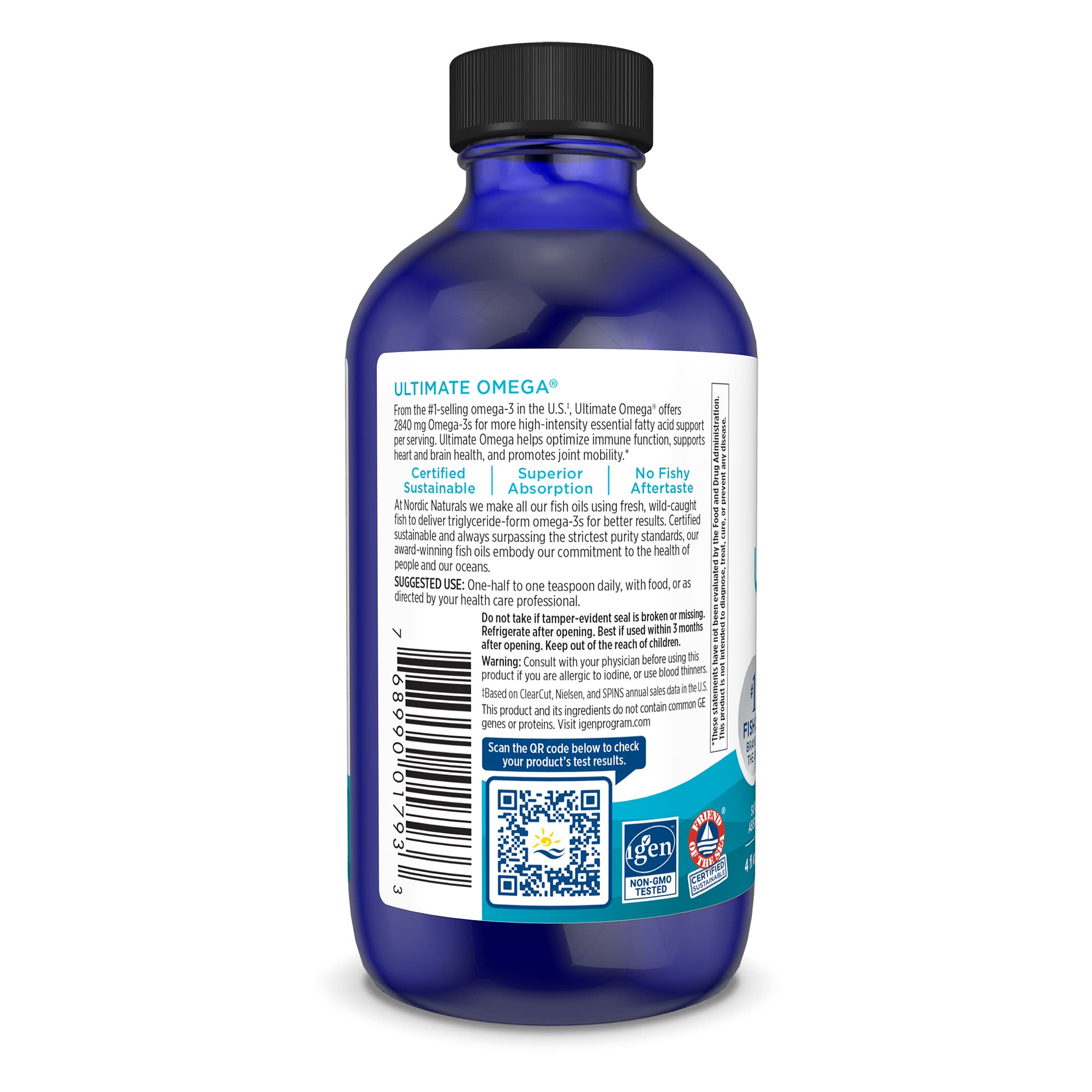 Nordic Naturals Ultimate Omega Liquid uses a dosing spoon for precise intake