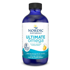 Nordic Naturals Ultimate Omega Liquid Lemon bottle supports daily omega-3 intake