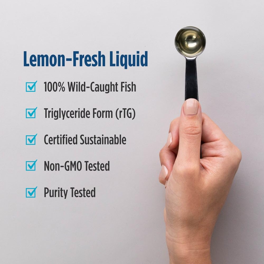 Nordic Naturals Ultimate Omega Liquid lemon cap: secure bottle for storage.