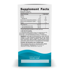 Nordic Naturals Ultimate Omega Plant-Based soft gels close-up, convenient vegan omega-3 source
